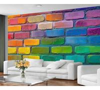 GIVLWF Papier peint - Brique Graffiti Décoration d'intérieur & Mural, Papier peint coloré Street Art pour chambre à coucher, papier peint graffiti pour salon, grande décoration murale (non