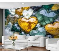 GIVLWF Papier peint - Décoration d'intérieur colorée et papier peint mural, texture pierre d'amour, papier peint pour chambre à coucher, papier peint pour couples pour salon, grande peinture murale