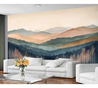 GIVLWF Papier peint - Décoration d'intérieur et peinture murale, paysage abstrait, papier peint pour chambre à coucher, papier peint pour salon, grande décoration murale - Non autocollant, aquarelle