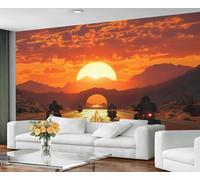GIVLWF Papier peint - Décoration intérieure et murale de moto, papier peint autocollant pour salon, autoroute américaine, coucher de soleil, papier peint à décoller et coller