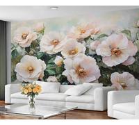 GIVLWF Papier peint floral pour salon, chambre à coucher, fleurs pastel, papier peint vintage et décoration d'intérieur, non autocollant, peintures murales pour murs