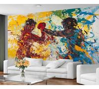 GIVLWF Papier peint - Graffiti Anime Décoration d'intérieur et grande peinture murale, papier peint de sport de boxe pour salon, chambre à coucher, papier peint mural - Non autocollant, couleurs