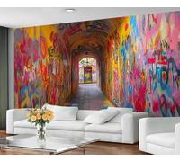 GIVLWF Papier peint graffiti - Papier peint graffiti et décoration d'intérieur, papier peint pour chambre à coucher, papier peint pour salon, non autocollant, art de rue coloré