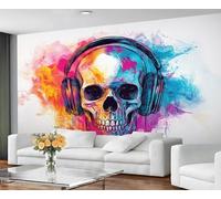 GIVLWF Papier peint mural musical - Papier peint mural et décoration d'intérieur, papier peint pour chambre à coucher, papier peint pour salon, non autocollant, graffiti gothique