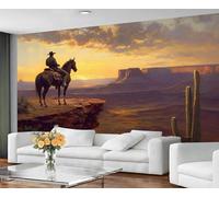 GIVLWF Papier peint occidental pour chambre à coucher, papier peint coucher de soleil pour salon, grand papier peint et décoration de chambre, papier peint paysage - Non adhésif