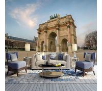 GIVLWF Papier Peint Panoramique de Arc De Triomphe Du Carrousel Paris Architecture Paysage Déco de La Maison - pour Salon Chambre D'enfant Décoration Murale 400 x 280 cm