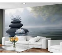 GIVLWF Papier peint - Papier peint asiatique zen et décoration d'intérieur, spa méditation, chambre à coucher, papier peint oriental traditionnel pour salon, grande peinture murale, non autocollant