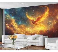 GIVLWF Papier peint - Papier peint fantastique pour chambre à coucher, papier peint Galaxy Phoenix pour salon, grande décoration murale et décoration de chambre, papier peint mythologie orientale