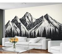 GIVLWF Papier peint - Peinture murale de montagne et décoration d'intérieur, papier peint de chambre à coucher de la Forêt-Noire, peinture de paysage pour salon, grande peinture murale, non