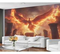 GIVLWF Papier peint Phoenix et décoration de chambre, papier peint oiseaux orientaux pour salon, animaux mythologiques, papier peint non autocollant pour décoration d'intérieur