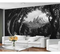 GIVLWF Papier peint vintage pour chambre à coucher, papier peint forêt grise pour salon, peintures murales médiévales pour murs, papier peint non autocollant et décoration d'intérieur