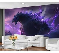 GIVLWF Papier peint - Violet Décoration d'intérieur et peinture murale, papier peint créature mystique, papier peint pour salon, grande décoration murale - Non autocollant, violet fantaisie