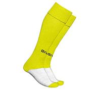 GIVOVA Chaussettes de football - Jaune fluo - Taille unique