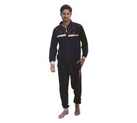 GIVOVA Combinaison Homewear Homme en Français Terry, pour Demi-Saisons Divers Modèles Masculins, Printemps Automne, G606f Bleu, M