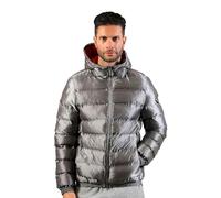 GIVOVA Doudoune homme 110 grammes - Doudoune homme d'hiver - Veste homme 110 grammes 4 saisons matelassée rembourrée - Veste homme, Master Argent, M