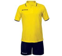 Givova Ensemble polo et short Street Jaune/Bleu Homme Taille L