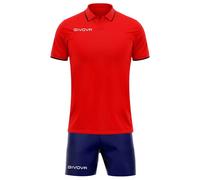 Givova Ensemble Street manches courtes Rouge/Bleu Homme S