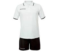 Givova Ensemble polo et short Street manches courtes Blanc/Noir 4XL Homme