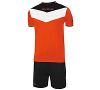 Givova, kit champ fluo, orange fluo/noir, 2XS
