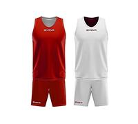Givova, kit double, rouge/blanc, L