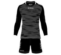 GIVOVA Kit Portiere Difesa T-Shirt, Gris foncé/Noir, L Mixte
