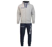 Givova King Cotone Terry Poker Tracksuit Bleu,Gris L Homme