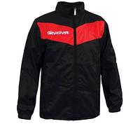 GIVOVA Mixte Pluie Bouclier Blouson, noir/rouge, M EU