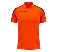 GIVOVA Polo Club, Orange Fluo/Noir, XXL