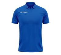 Givova, polo été, blue clair, 3XL XL