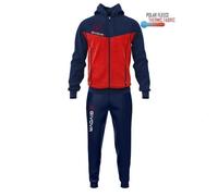 Givova Survêtement enfant Visa bleu - ensemble training capuche zips poches - multisport 8-10 ans