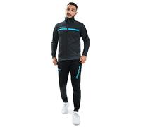 Givova, survêtement givova un full zip, gris fonce'/turquoise, XL