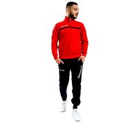 Givova, survêtement givova un full zip, rouge/noir, S
