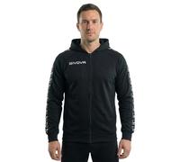 Givova Sweatshirt à capuche Bande Full Zip Noir 2XL Homme