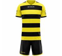 Givova Tenue de rugby Maillot avec short noir/jaune XL