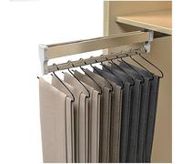 GIVROLDZ Extractible Porte Pantalon Coulissant en Acier Inoxydable Push-Pull Porte Pantalon Coulissant Armoire Organisateur Support Porte Cintre Coulissant pour Armoire Garde-Robe (300mm)
