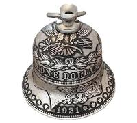 GIWFBQTR 1 Pièce Silver Dollar Bell Vintage Craft Jingle Bells Mini Jingle Bells Mini Cloches Suspendues Cloche à Main en Métal