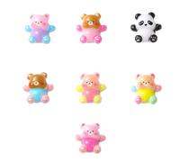 GIWFBQTR 100 Pièces Mignon Ours 3D Bricolage Résine Aimant de Réfrigérateur Étui de Téléphone Portable Accessoires Nail Art Pièces de Rechange Accessoires Pièces Couleurs Mélangées