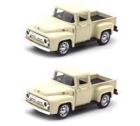 GIWFBQTR 2 Pièces Vintage Camion Décor Ferme Voiture avec Plateau Léger à Plusieurs Niveaux Mignon Métal Voiture Cadeau Pick-Up Modèle pour la Décoration de