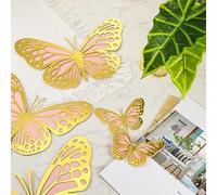 GIWFBQTR 20 Pièces 2 Autocollants Géants Papillons en Papier Ensemble de Décorations Murales Grand Papillon, Taille 3