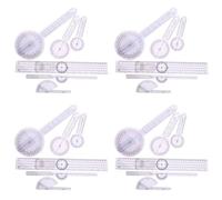 GIWFBQTR 24Pcs RèGle de la Colonne VertéBrale Doigt GoniomèTre Rapporteurs Multi-RèGle Angle 180/360 DegréS Outil de Mesure