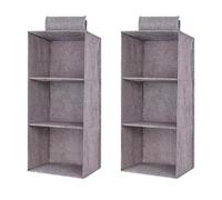GIWFBQTR 2X Garde-Robe Suspendu Sac de Rangement Intercalaire Tiroir Type Cintres Titulaire Organisateur Portable Suspendu (3 Couches)
