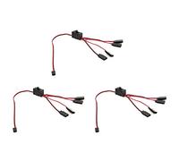 GIWFBQTR 3 Pièces RC Servo Extension 1 à 4 Y Câble de LED Interrupteur d'alimentation de Contrôle de La Lumière pour JR Futaba Modèle RC