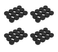 GIWFBQTR 48 Pcs 1 Once Pots en Étain en Aluminium Noir Couvercles à Vis Ronde Couvercles Vides de Boîtes de Stockage en Métal pour Organiser Cosmétique Petits Ornements