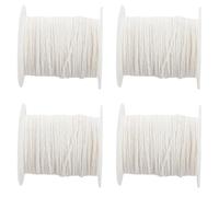 GIWFBQTR 4X Meche de Bougie, Meche Plate, Meche Ronde, Meche de Lampe, Bobine - 61 M, pour la Production de Bougies