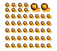 GIWFBQTR 50Pcs Mini Figurines d'animaux, Miniatures d'animaux Minuscules en Résine, Collection Miniature de Lion