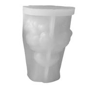 GIWFBQTR B-3D Coeur d'amour avec Bouquet de Nœud Rose Bougie Moule en Silicone Fleur DIY Savon Plâtre Époxy Fabrication D'Outils de Chocolat Faits à la Main Facile à Installer Facile à Utilise