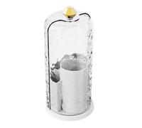 GIWFBQTR Boîte de Rangement pour Pinceaux de Maquillage avec Couvercle Transparent, Grande Capacité, Support Rotatif à 360 Degrés pour Pinceaux de Maquillage, Organisateur en Acrylique A