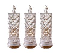 GIWFBQTR Bougie LED sans Flamme, Lampe à Bougie en Plastique Réutilisable, Bougie Chauffe-Plat, Veilleuse pour Mariage, Saint-Valentin, Décorations de Noël, Installation Facile, Facile à Utiliser
