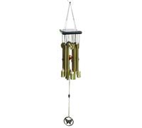 GIWFBQTR Cloche à Vent Décorative 26 Pouces Cloches à Vent en Bois Carillons Éoliens Extérieurs Mélodie Sympathie Décoration de Jardin Papillon en Cuivre Profond
