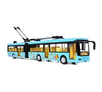 GIWFBQTR Haute Simulation 1:50 Alliage Retirer Double Bus Ville Bus Modèle Véhicules Métal Moulé sous Pression Clignotant Musical Garçon Bleu